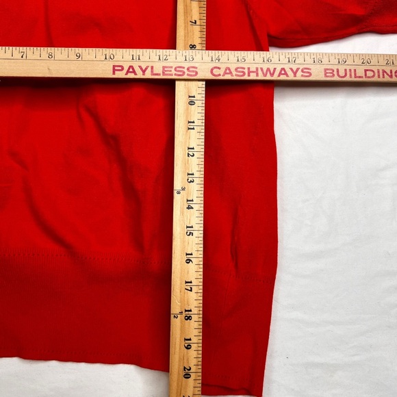 Milly Of New York Women's Button Down Red Cardigan Size M A03 - Picture 4 of 6